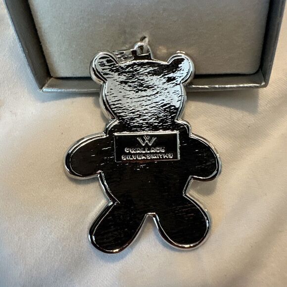 Vintage Wallace Silversmiths Enamel PANDA BEAR Pendant Christmas Ornament - Picture 2 of 8